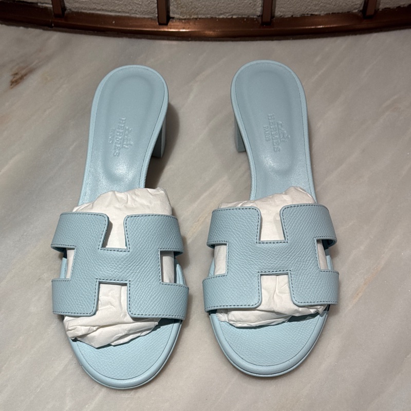 【全新37碼✨ 全網最低價！】Hermes/愛馬仕 經典H涼鞋 淡藍色（下單前先詢問庫存❗️❗️）-2