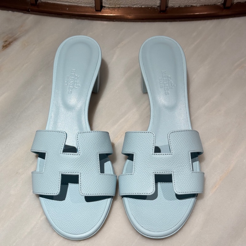 【全新37碼✨ 全網最低價！】Hermes/愛馬仕 經典H涼鞋 淡藍色（下單前先詢問庫存❗️❗️）-3