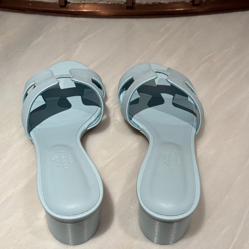 【全新37碼✨ 全網最低價！】Hermes/愛馬仕 經典H涼鞋 淡藍色（下單前先詢問庫存❗️❗️）-5