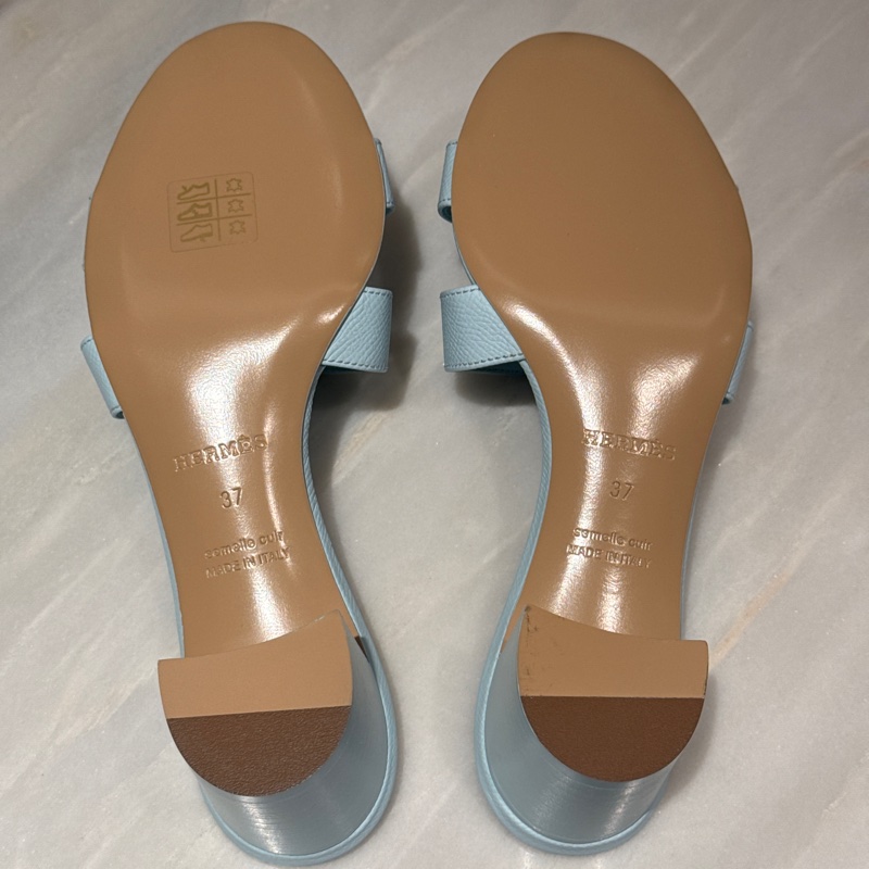 【全新37碼✨ 全網最低價！】Hermes/愛馬仕 經典H涼鞋 淡藍色（下單前先詢問庫存❗️❗️）-7