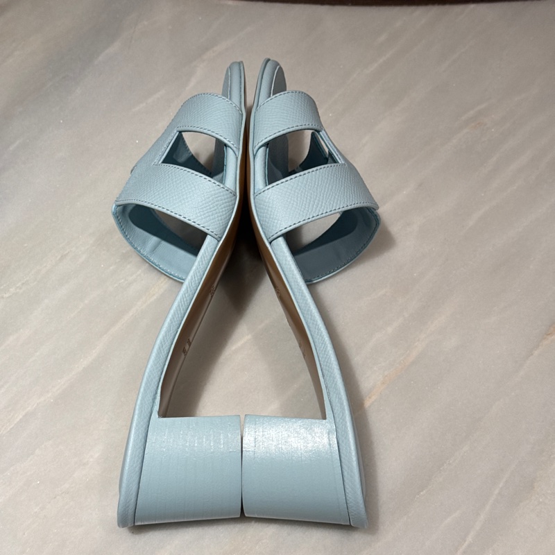 【全新37碼✨ 全網最低價！】Hermes/愛馬仕 經典H涼鞋 淡藍色（下單前先詢問庫存❗️❗️）-8