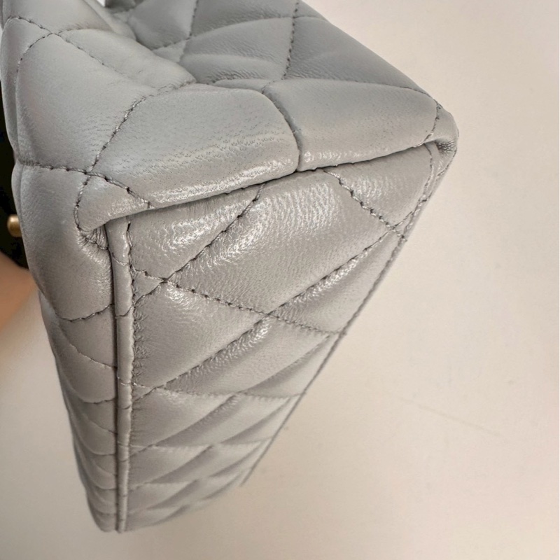 CHANEL|mini Kelly 奶油灰-2