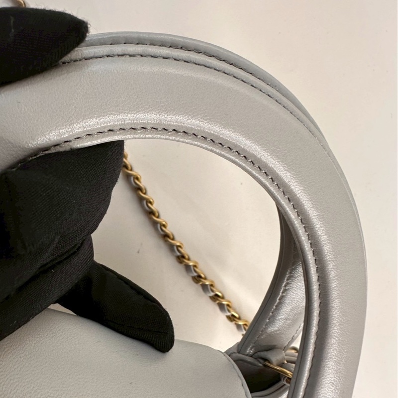 CHANEL|mini Kelly 奶油灰-6