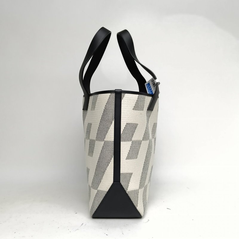 HERMES Cabas4089黑色Swift皮/帆布Z刻肩背包-1