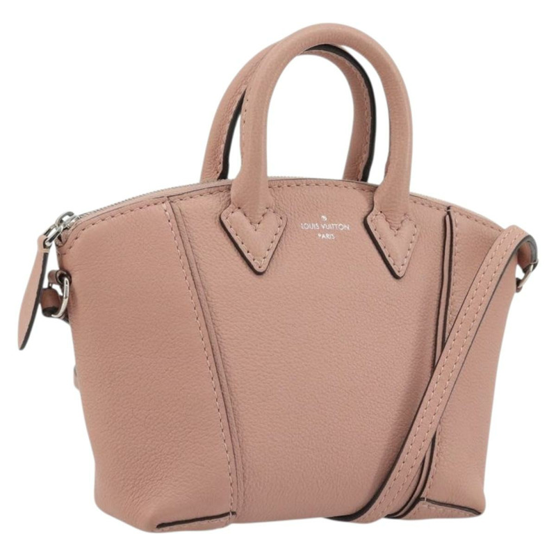 【日本直送】路易威登 Parnasea Nano Lockit 手提包 皮革 粉紅色 M61256 LV 正品 174420V-0