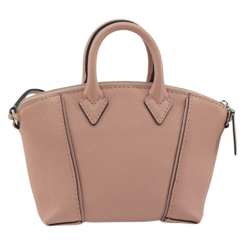 【日本直送】路易威登 Parnasea Nano Lockit 手提包 皮革 粉紅色 M61256 LV 正品 174420V-1