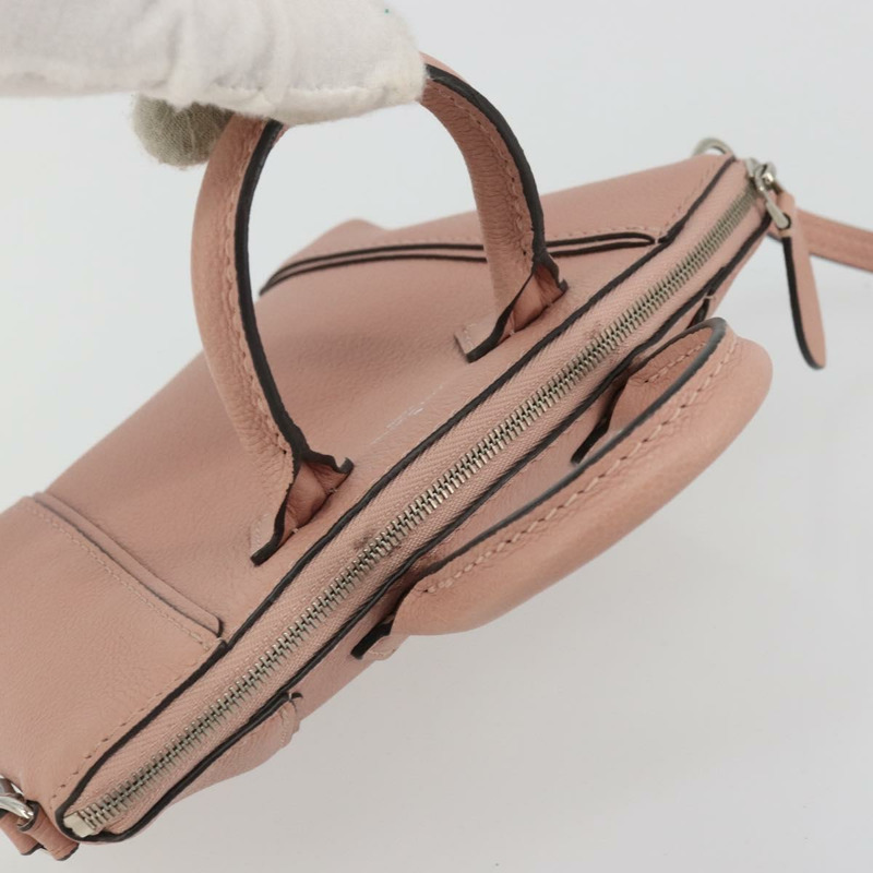 【日本直送】路易威登 Parnasea Nano Lockit 手提包 皮革 粉紅色 M61256 LV 正品 174420V-5