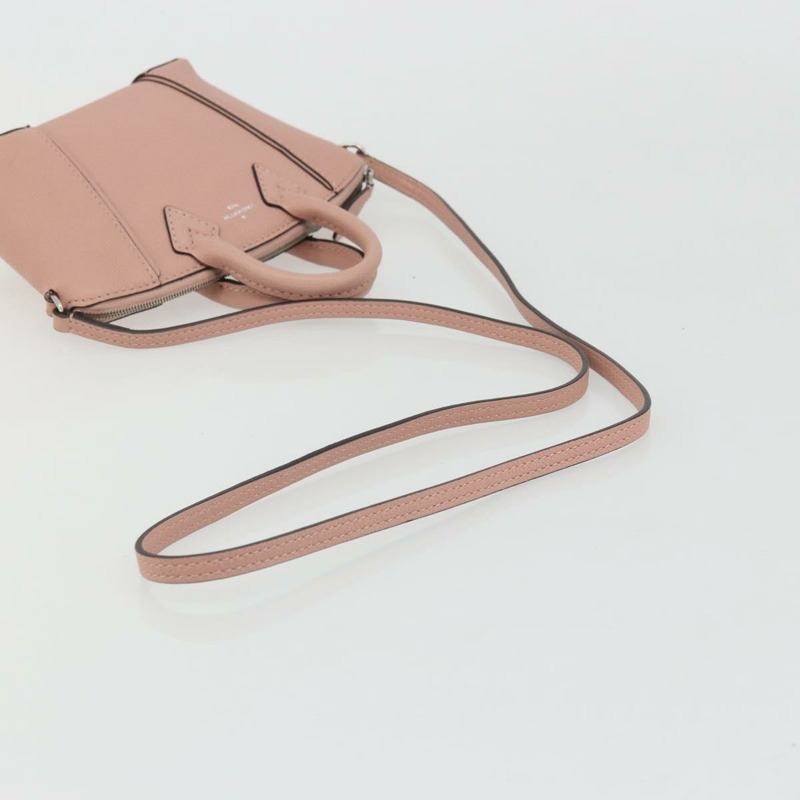 【日本直送】路易威登 Parnasea Nano Lockit 手提包 皮革 粉紅色 M61256 LV 正品 174420V-7