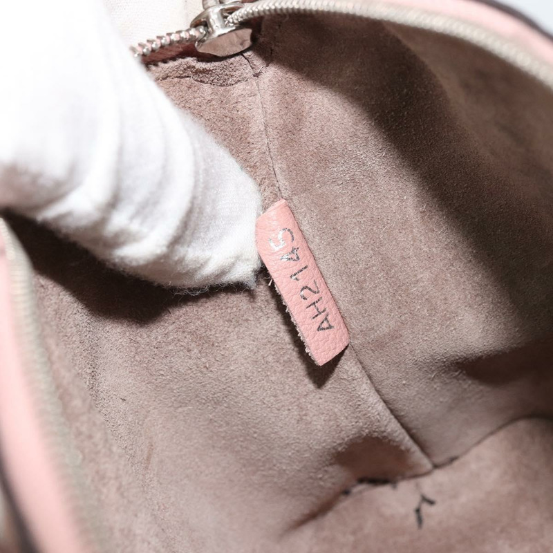 【日本直送】路易威登 Parnasea Nano Lockit 手提包 皮革 粉紅色 M61256 LV 正品 174420V-10