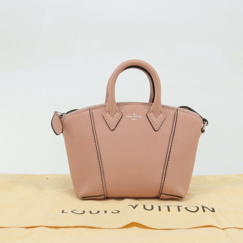 【日本直送】路易威登 Parnasea Nano Lockit 手提包 皮革 粉紅色 M61256 LV 正品 174420V-11