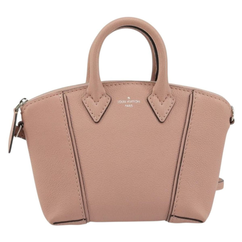 【日本直送】路易威登 Parnasea Nano Lockit 手提包 皮革 粉紅色 M61256 LV 正品 174420V-12