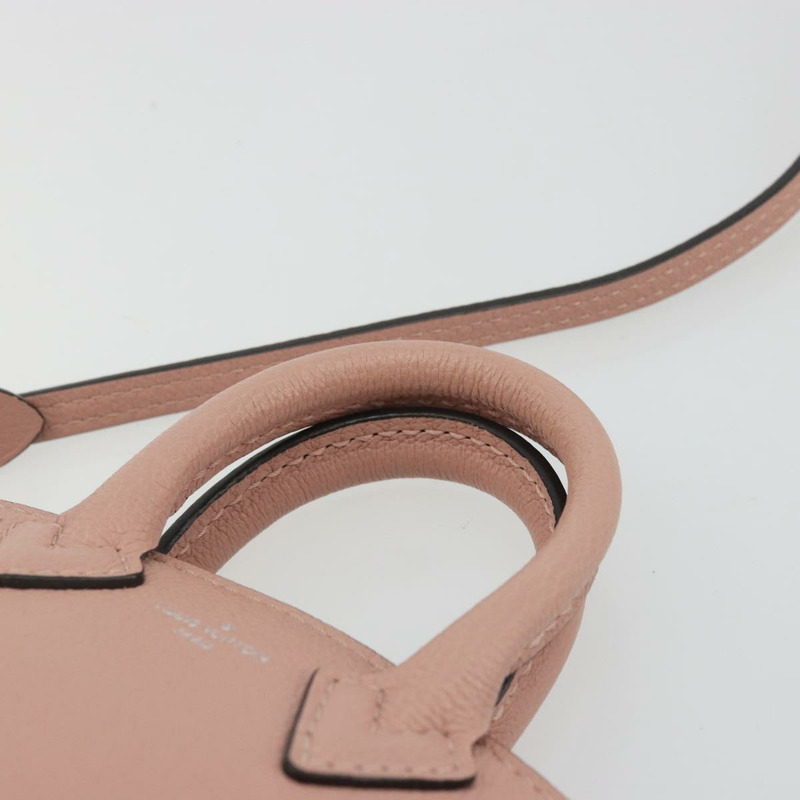 【日本直送】路易威登 Parnasea Nano Lockit 手提包 皮革 粉紅色 M61256 LV 正品 174420V-13