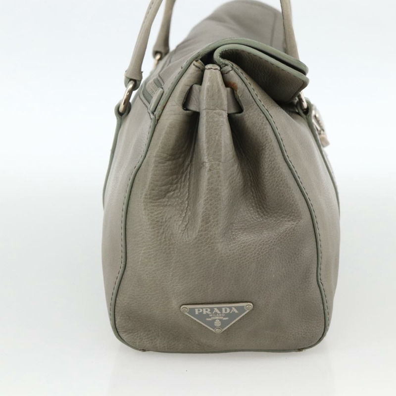 【日本直送】PRADA 灰色銀色皮革肩背包 正品 YKZ1610SAM-2