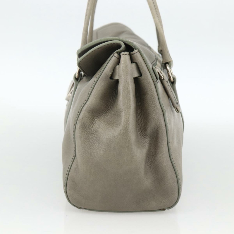 【日本直送】PRADA 灰色銀色皮革肩背包 正品 YKZ1610SAM-3