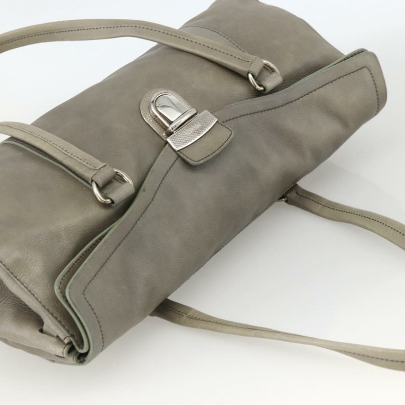 【日本直送】PRADA 灰色銀色皮革肩背包 正品 YKZ1610SAM-5