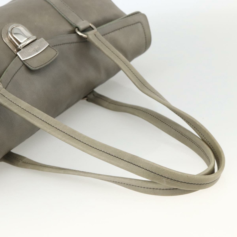 【日本直送】PRADA 灰色銀色皮革肩背包 正品 YKZ1610SAM-6