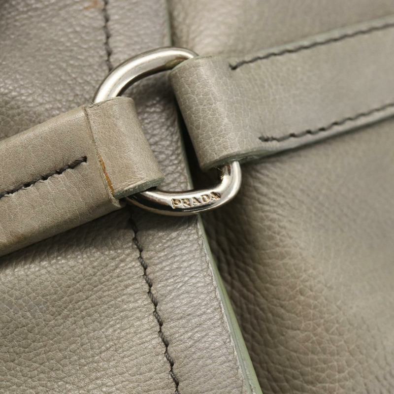 【日本直送】PRADA 灰色銀色皮革肩背包 正品 YKZ1610SAM-7