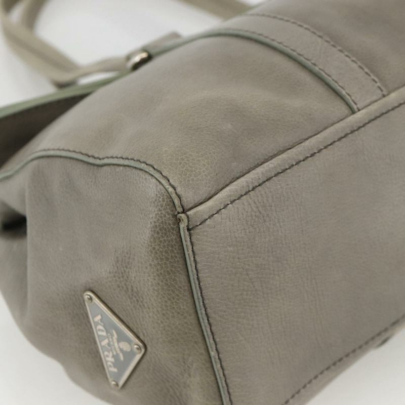 【日本直送】PRADA 灰色銀色皮革肩背包 正品 YKZ1610SAM-15