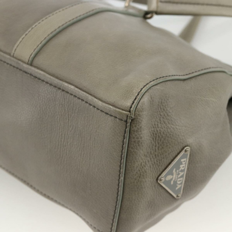 【日本直送】PRADA 灰色銀色皮革肩背包 正品 YKZ1610SAM-16