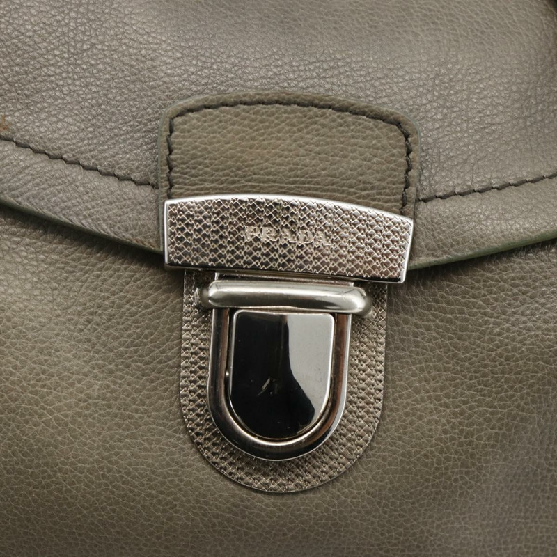 【日本直送】PRADA 灰色銀色皮革肩背包 正品 YKZ1610SAM-19