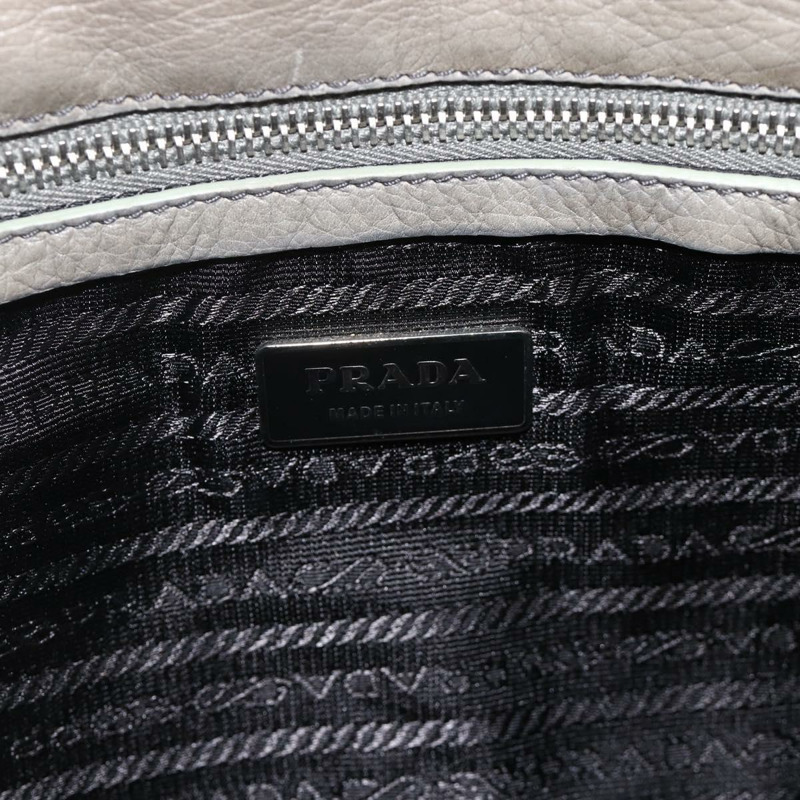【日本直送】PRADA 灰色銀色皮革肩背包 正品 YKZ1610SAM-21