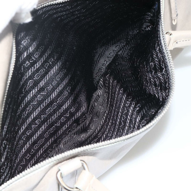 【日本直送】PRADA 灰色銀色皮革肩背包 正品 YKZ1610SAM-26