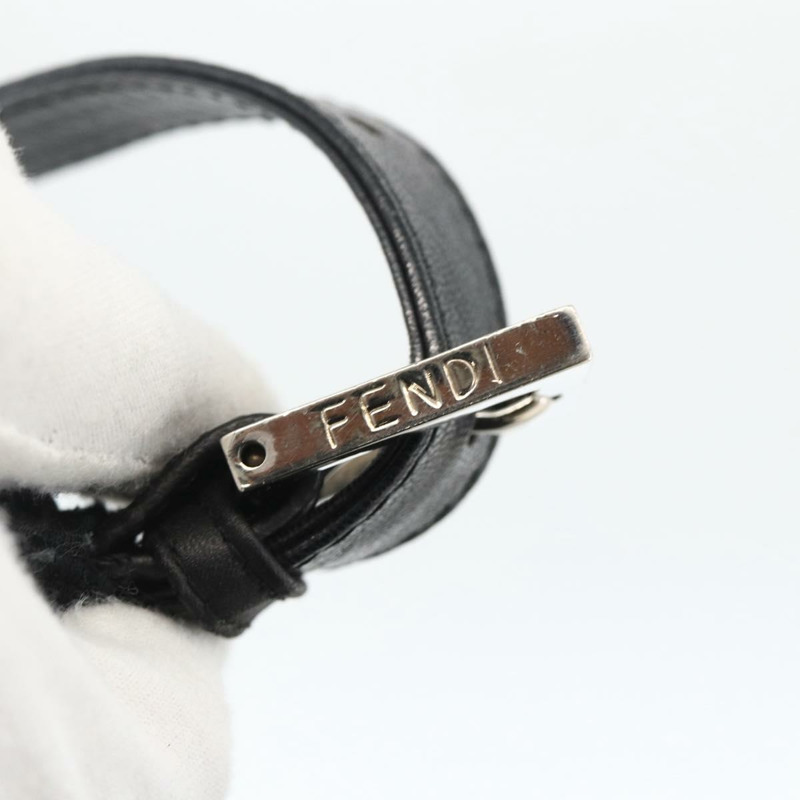 【日本直送】FENDI Mamma Baguette 肩背包 尼龍 黑色 銀色 正品 YKZ1595A-9