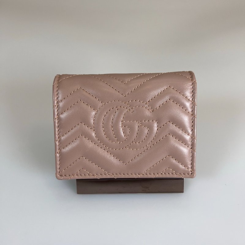 GUCCI 466492 粉Marmont短夾-1
