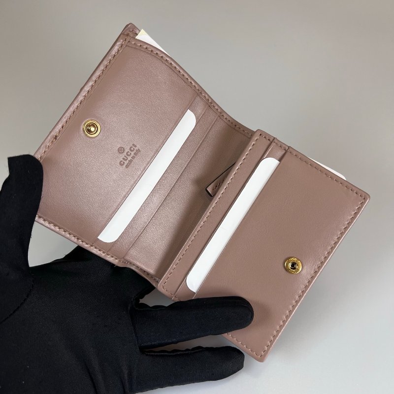 GUCCI 466492 粉Marmont短夾-5