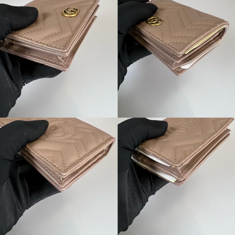 GUCCI 466492 粉Marmont短夾-7