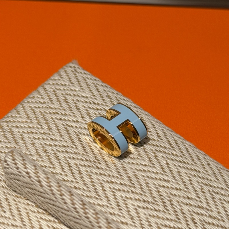 【全新全套✨ 全網最低價！】Hermes/愛馬仕耳釘 淡藍色（下單前先詢問庫存❗️❗️）-7