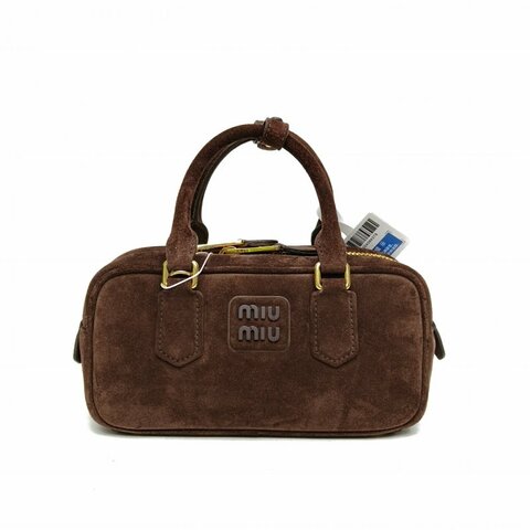 MIU MIU Arcadie小號22可哥棕麂皮肩背包