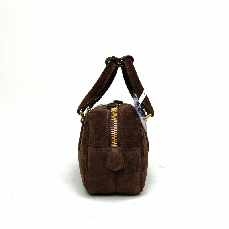 MIU MIU Arcadie小號22可哥棕麂皮肩背包-1