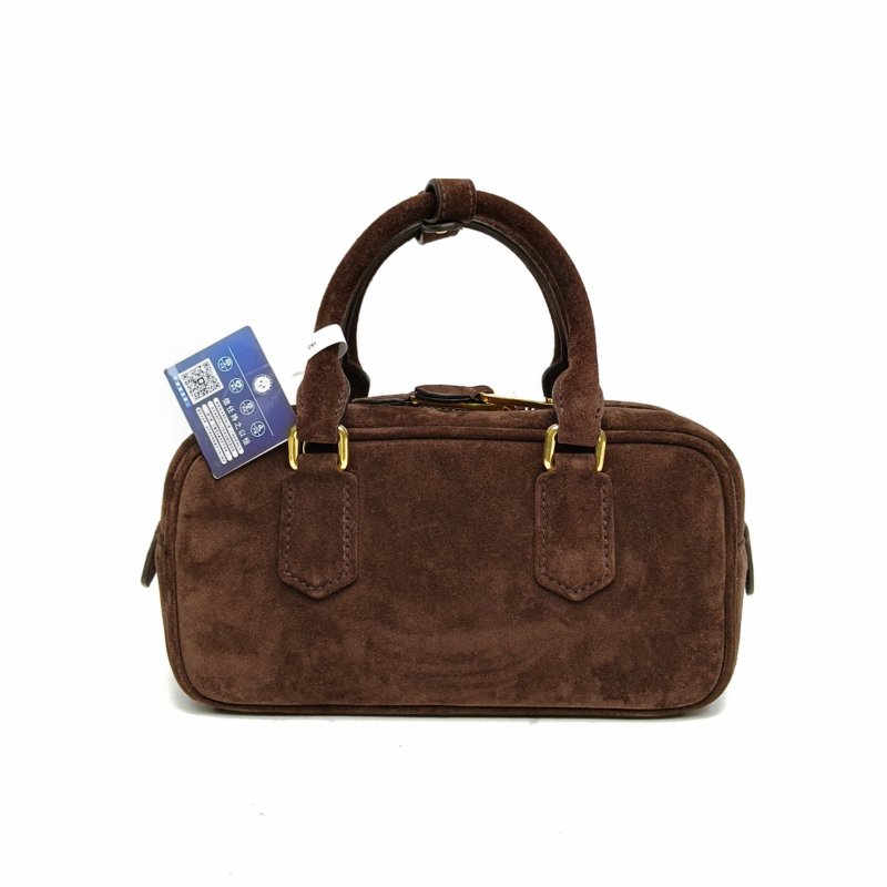 MIU MIU Arcadie小號22可哥棕麂皮肩背包-2