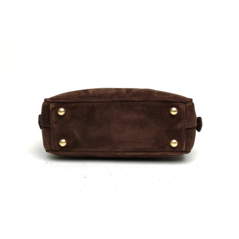 MIU MIU Arcadie小號22可哥棕麂皮肩背包-4