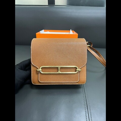 Hermes mini Roulis 
金棕金扣猪鼻子19