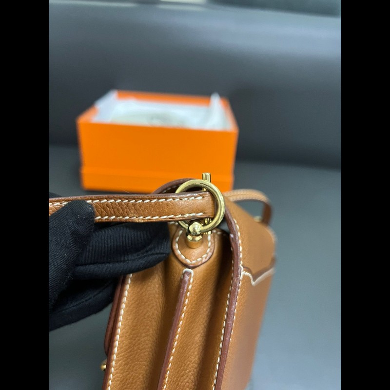 Hermes mini Roulis 
金棕金扣猪鼻子19-9