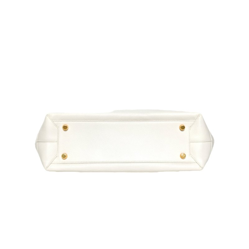 BOTTEGA VENETA Arco33白色牛皮金扣肩背包-4