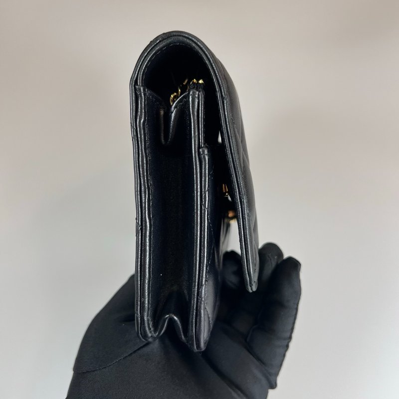 CHANEL WOC肩背包 羊皮黑金 AP0250/晶片款-2