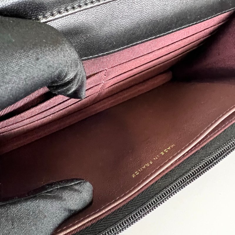 CHANEL WOC肩背包 羊皮黑金 AP0250/晶片款-5