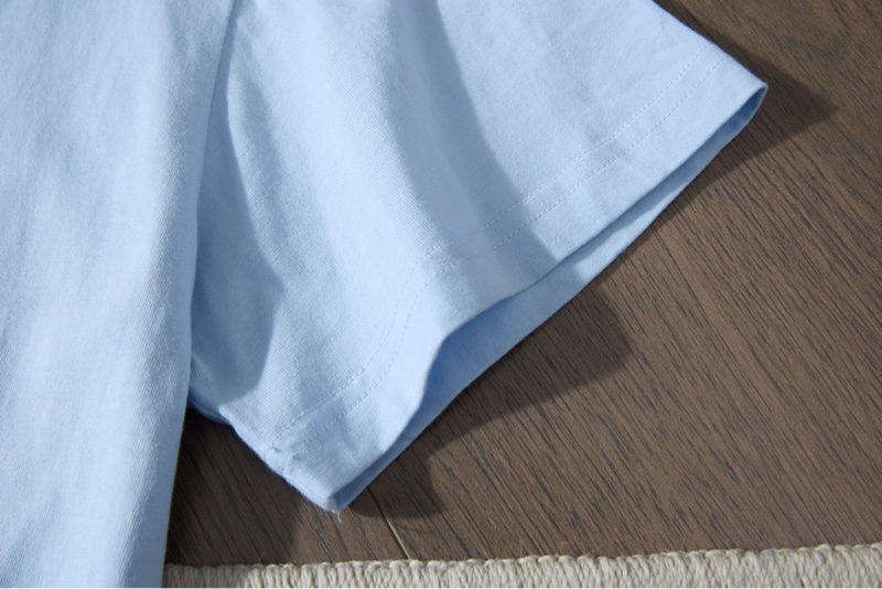 Celine淺藍色字母T恤-3