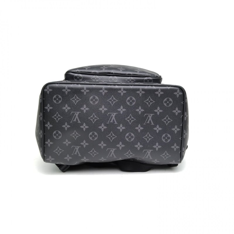 LOUIS VUITTON 黑色PVC晶片Montsouris黑武士抽繩開合雙肩包肩背包-4