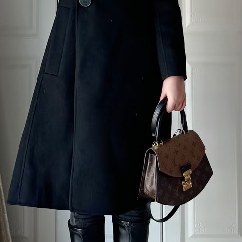 🪭 路易威登LOUIS VUITTON Tilsitt 扇形扇子包拼色PVC 金扣晶片包經典老花配色-7