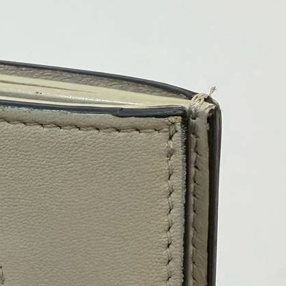 CELINE 賽琳 經典 Continental 小牛皮 暗釦 中夾 皮夾 錢包 皮包 卡夾（米/藍灰色）-14