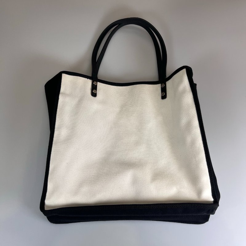 CHANEL 白數字口哨帆布托特包 20開-1