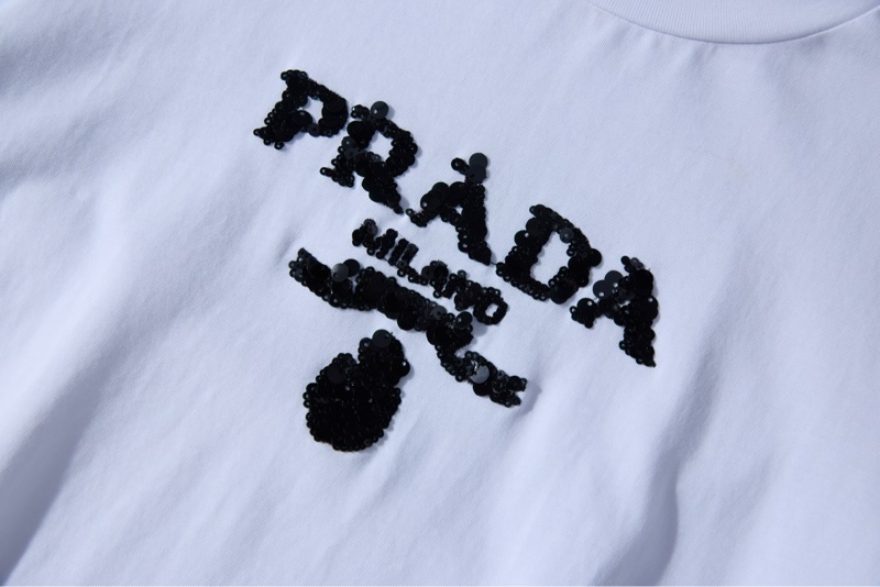 Prada白色T恤-2