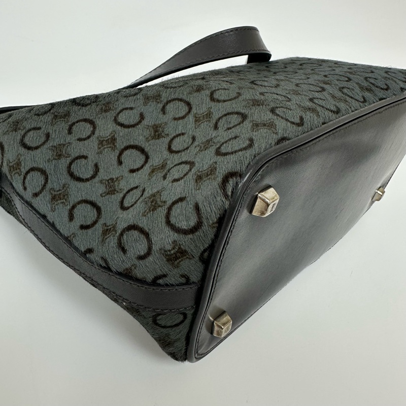 【赫蒂國際精品】Celine 賽琳 C Macadam 老花毛毛單肩包 vintage-6