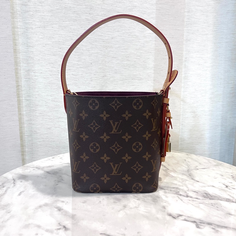 LV原花金釦All in BB手提斜背水桶包M12925-1