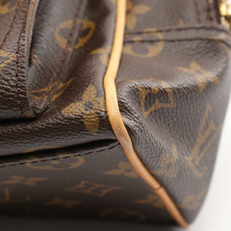 棕色 原花帆布 Manhattan PM 手提包【LOUIS VUITTON LV 路易威登】 M40026-10