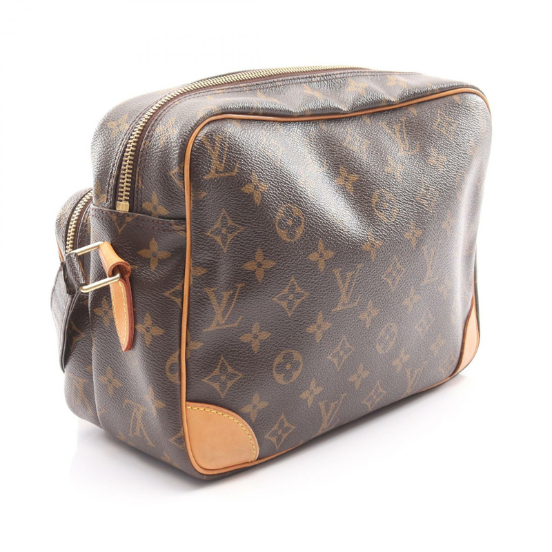 棕色 原花 帆布 Nil 肩背包【LOUIS VUITTON LV 路易威登】 M45244-1